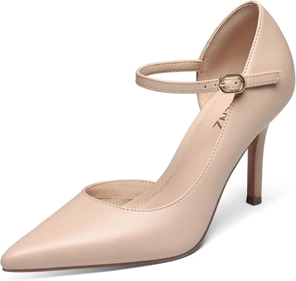CELLENZ Women High Heels Pumps: Closed Pointed Toe Stiletto Heel