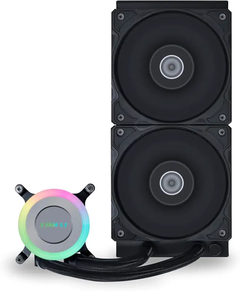LIAN LI Galahad II Lite 240 AIO CPU Cooler, 2 FDB Fans, Black (GA2L24PB)