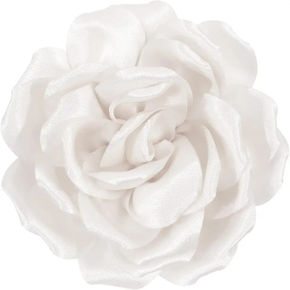 4.3" Red Rose Hair Clip Large Flower Brooches for Women | Charming Flowers Pins for Clothes | Turn Heads with Stylish Rose Hair Clip Flower Brooch Pin for Clothes & Clips for Woman