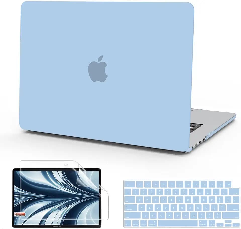B BELK for MacBook Air 13.6 inch Case 2026 2025-2022 M5 M4 M3 M2, Airy Blue
