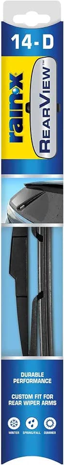 Rain-X 850024 RearView 14-D Rear Wiper Blade, 14 Inch Composite Rear Wiper Blade, Fits Snap Claw (Pack Of 1), Automotive Replacement Wiper Blades That Meet Or Exceed OEM Quality And Design Standards