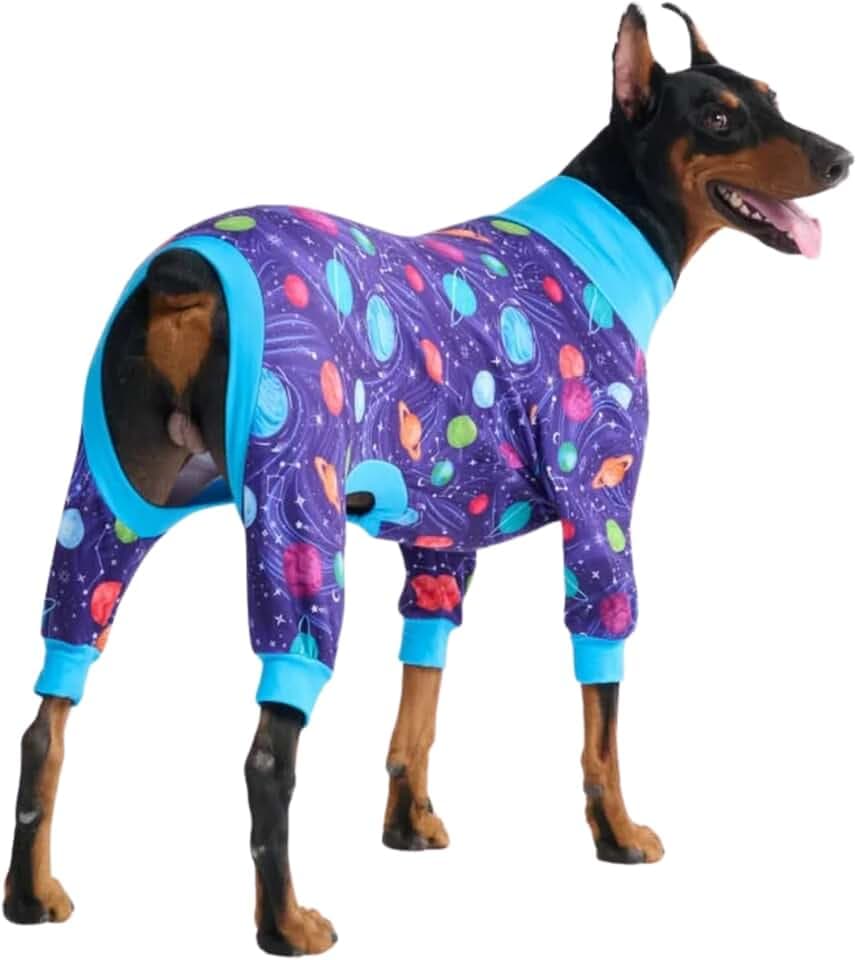 Spark Paws Dog Pajamas - Stretch Onesie Recovery Full Leg Surgery Suit PJS