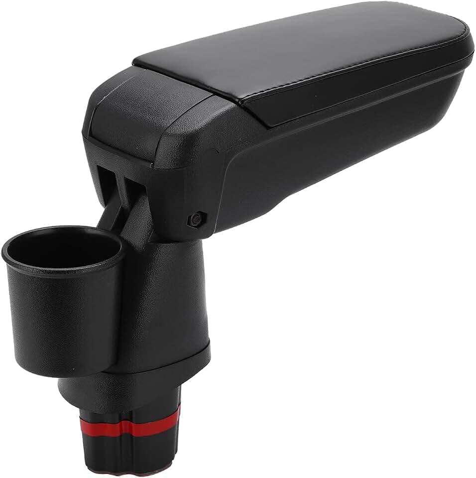 KIMISS Mittelkonsolen-Armlehnenbox, Mittelarmlehnenbox mit Wasserbecherhalter für Smart Fortwo Forfour 453 2015–2019