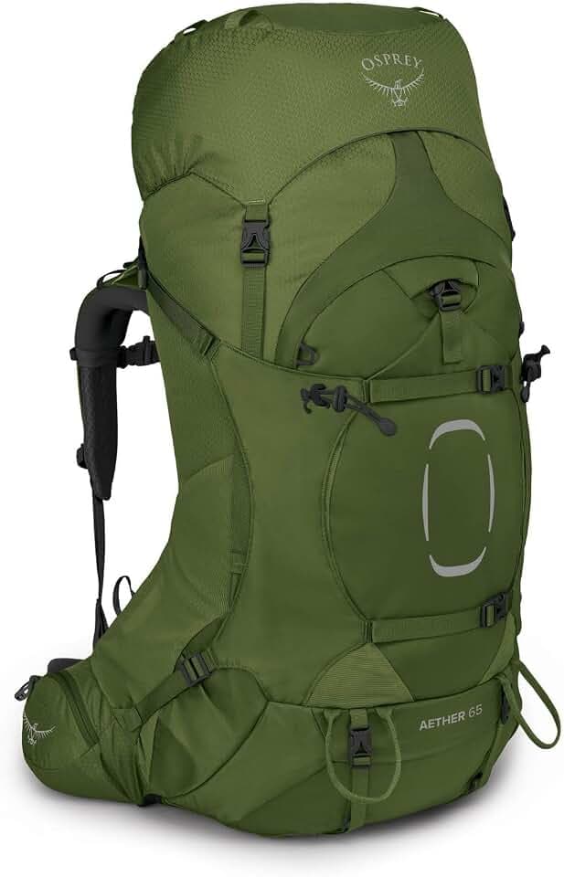 Osprey Aether 65L Men's Backpacking Backpack, Green L-XL