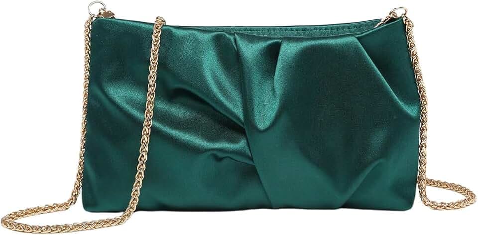 GORGLITTER Women's Satin Clutch Purse Wedding Formal Evening Bag Dressy
