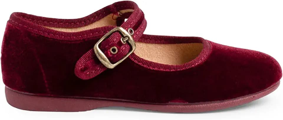 Pisamonas Girls Buckle Up Velvet Mary Janes