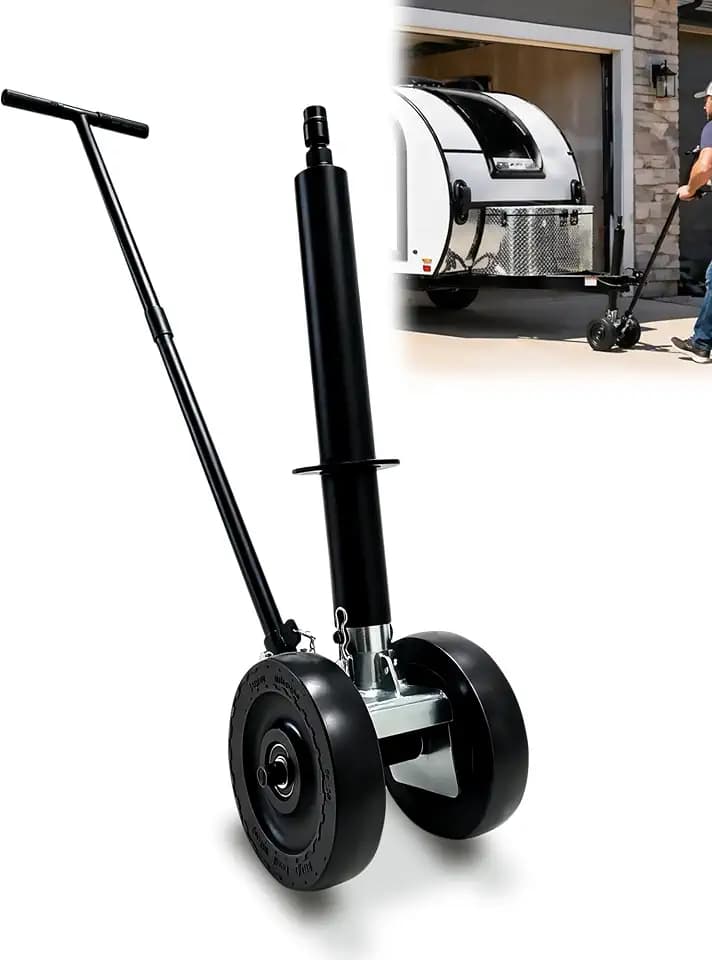 Trailer Dolly with Jack, 3500 lb Heavy Duty Trailer Tug Mover