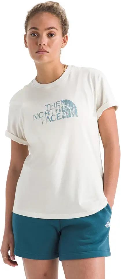 The North Face Women's Evolution Regenerative Ink Half Dome Short-Sleeve Tee | Cotton Shirt with Logo Graphic