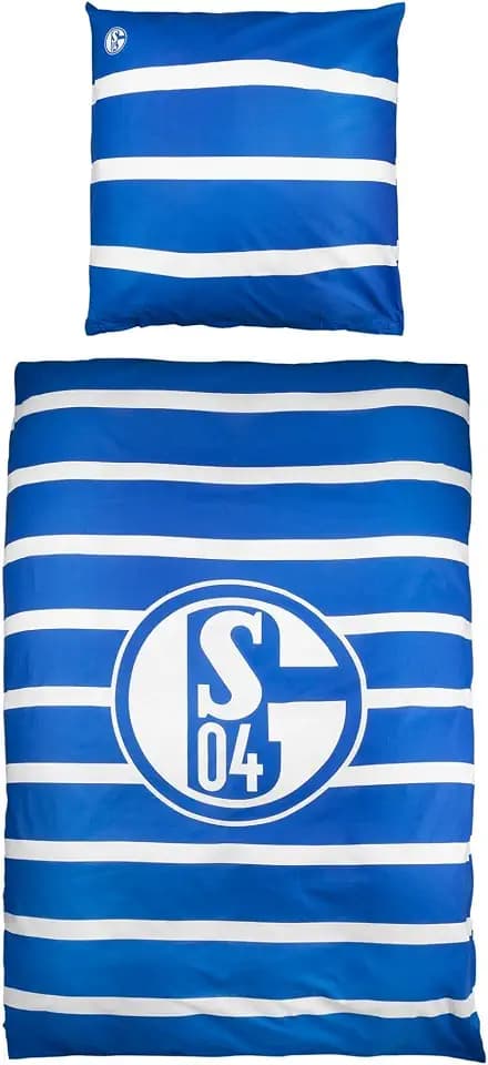 FC Schalke 04 Bettwäsche Streifen 135x200+80x80