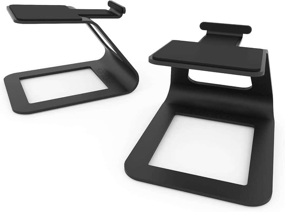 Kanto SE2 Elevated Desktop Speaker Stands for Small Speakers - Black
