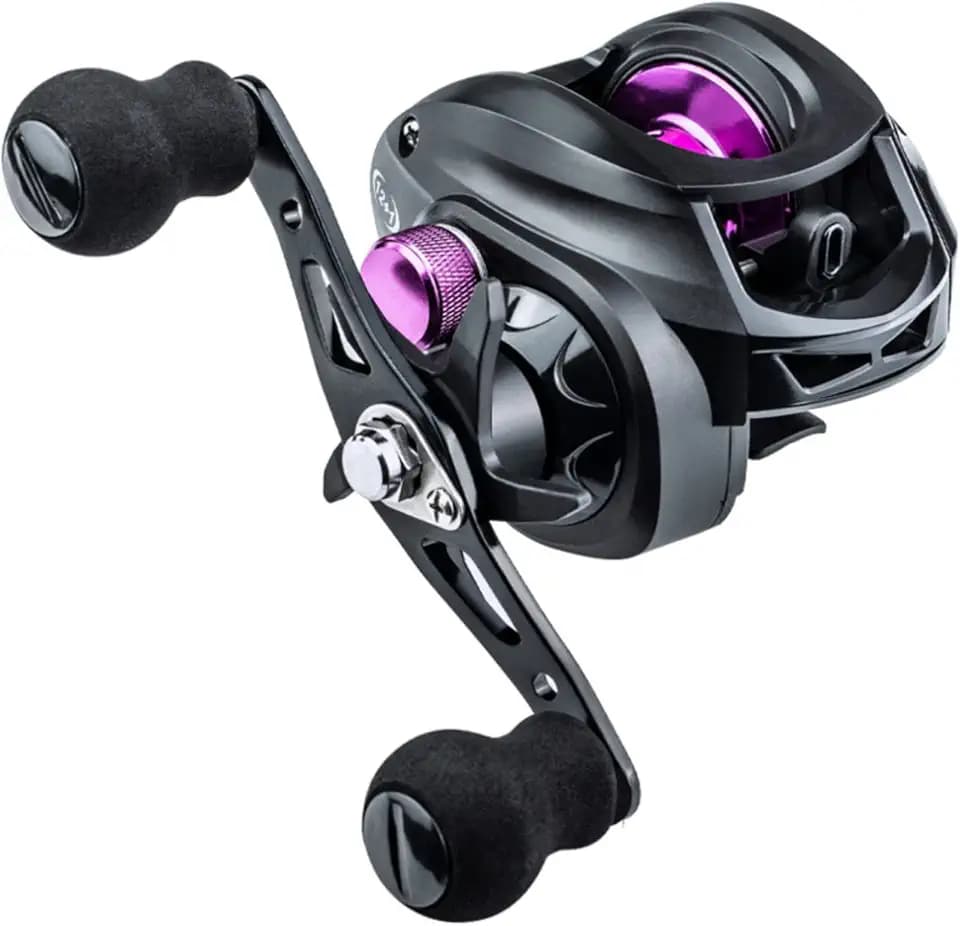 Baitcaster Reel, Fishing Reel, Magnet Braking System, 17.6 LB Max Drag, 7.2:1 and 6.3:1 Gear Ratio