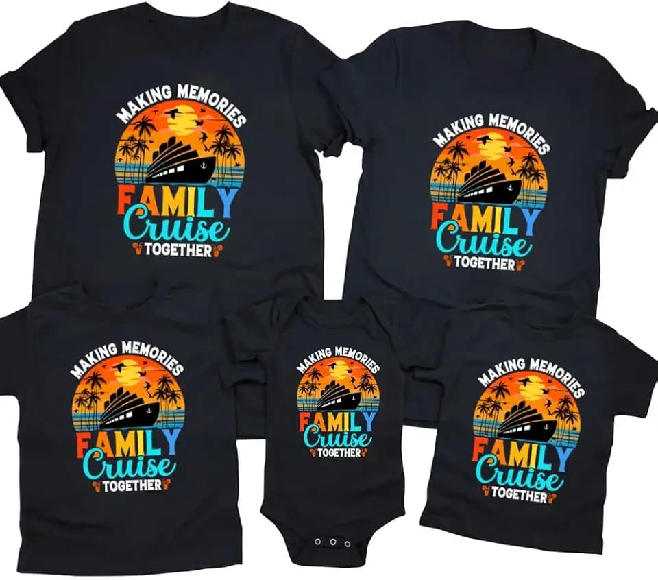 Rocksir 2026 Family Matching Cruise Shirts, Holiday Novelty Graphic Tees
