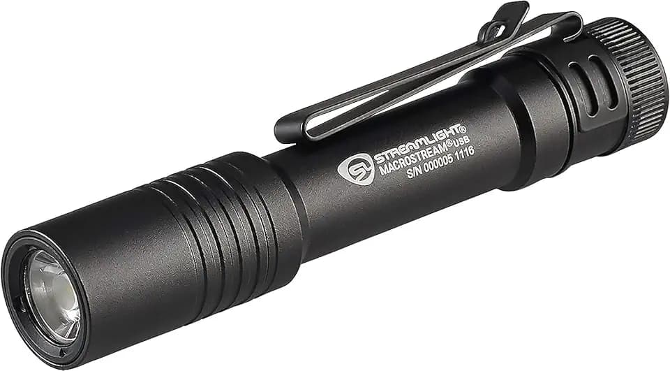 Streamlight 66320 MacroStream 500-Lumen 2,000-Candela Flashlight, Black