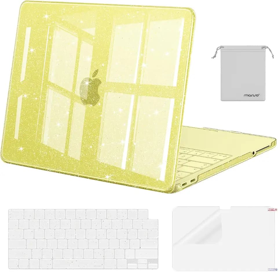 MOSISO Sparkly Glitter Case Compatible with MacBook Neo Case 13 inch 2026