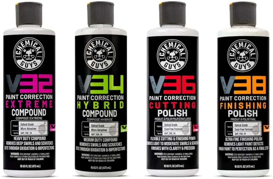 Chemical Guys, V Line Polish & Compound Kit, Paint Correction, 4 x 16 oz