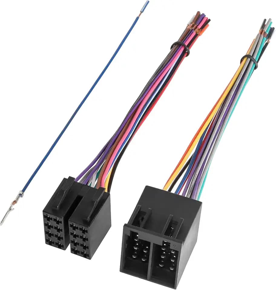 RED WOLF 16 Pin ISO Radio Wiring Harness Adapter Male & Female for 2004-2021 Freightliner, 2004-2016 Volvo, 2008-2020 Kenworth Stereo Connector to JVC Pioneer Kenwood Sony Android
