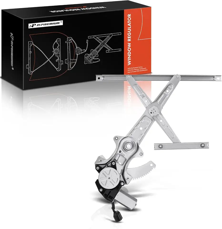 A-Premium Rear Driver Side Power Window Regulator with Motor (2-Pin)