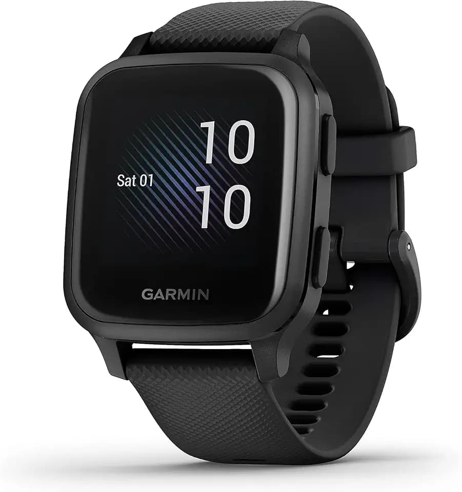 Garmin Venu Sq Music – wasserdichte GPS-Fitness-Smartwatch mit Musikplayer, 1,3" Touchdisplay, Gesundheitstracker & Sport-Apps, Herzfrequenzmessung, 6 Tage Akkulaufzeit, kontaktloses Bezahlen