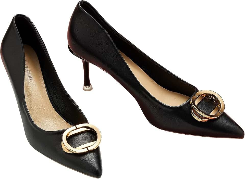 C.Paravano Damenpumps | Damenpumps | Pumps für Damen mit kleinem Absatz | geschlossene Spitze | High Heel Pumps | High Heel Pumps | spitzer Zehenbereich | Stiletto-Absatz | Braut- & Büropumps 5,5 cm,