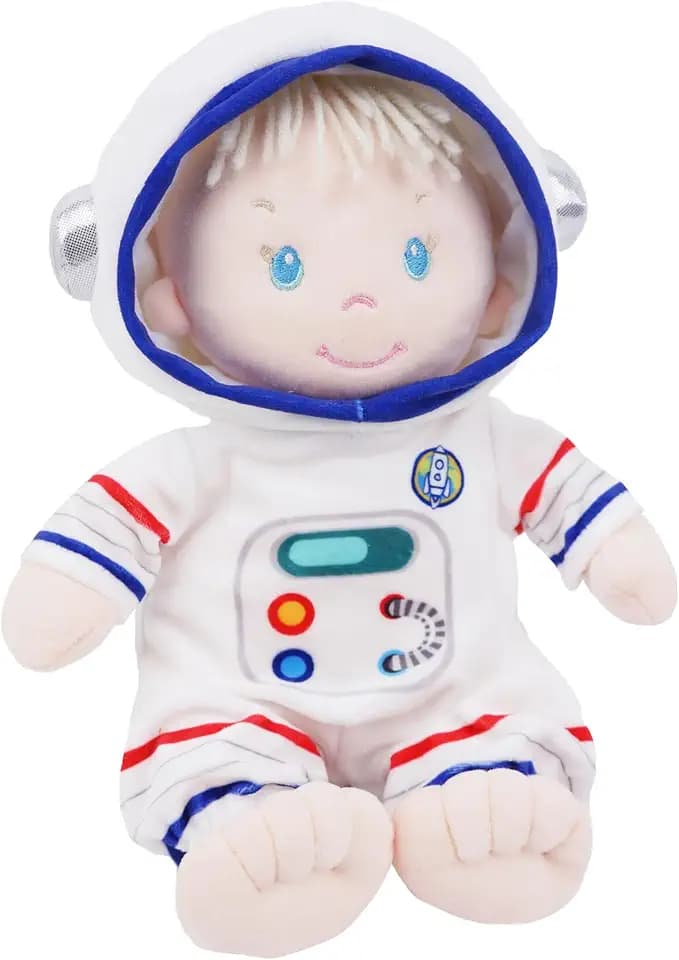 June Garden 12" Sweet Dolly Astronaut Plush Baby Doll, Spacesuit