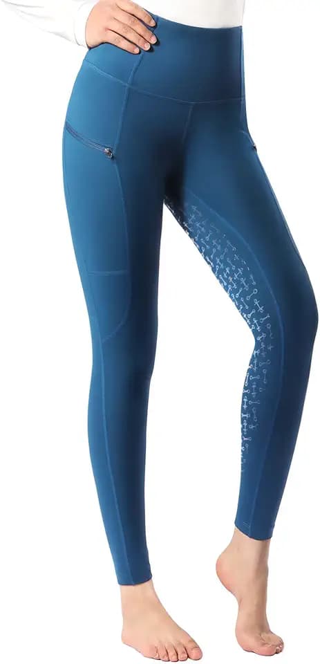 Harrison Howard Damen Vollbesatz Silikon Grip Reithose Reithose Hohe Taille Leggings für Damen