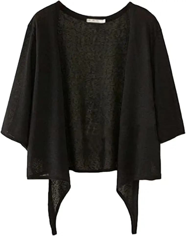 Shiyifa Womens Bolero Shrugs for Dresses Lightweight Tie Front Cardigan