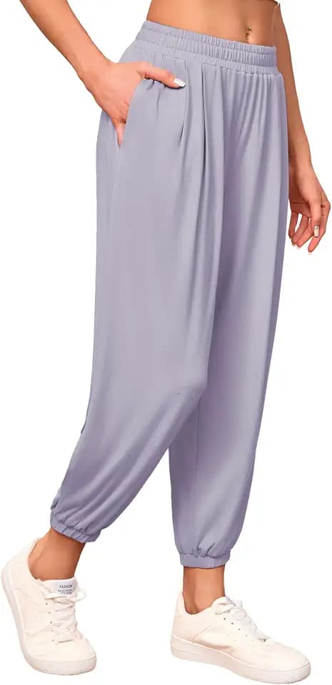 Famulily Damen Sommer Haremshose Casual Seite Öffnung Yoga Lounge Hose mit Taschen