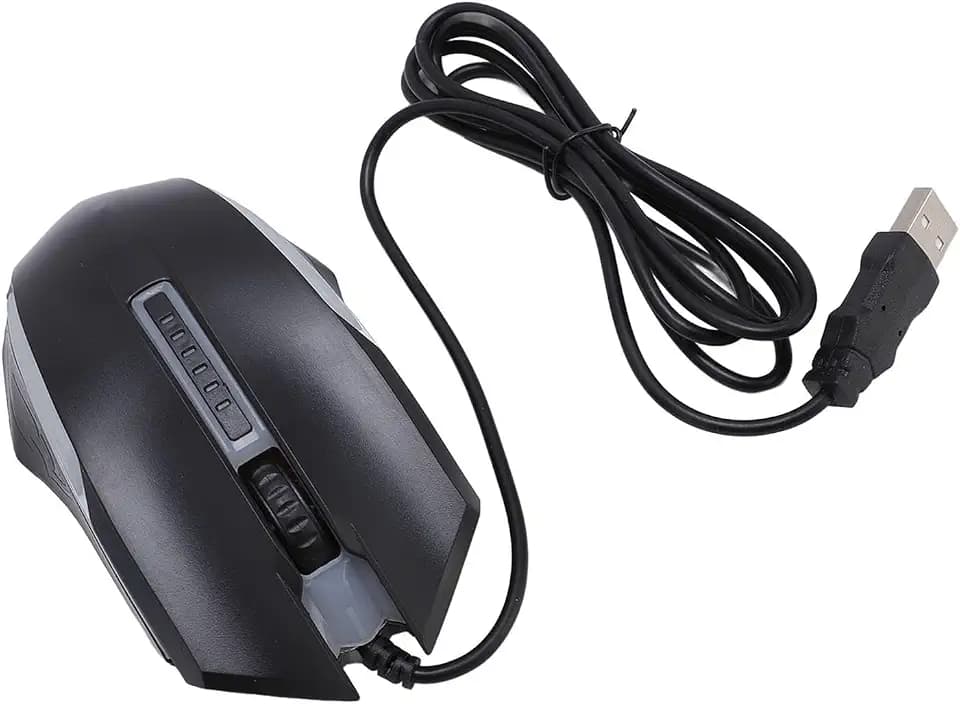 Zyyini Computer Mouse Wired, USB Wired Mouse with 4.9ft Cable 1200 DPI Sensitive Comfortable Grip RGB Optical Computer Mouse Right or Left Hand Use for Laptop, Chromebook, PC, Desktop,