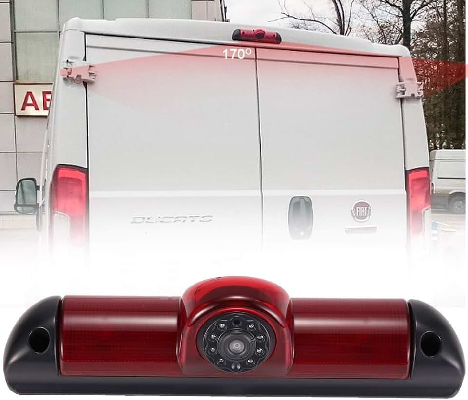 Auto Dritte Dach Top Mount Bremslicht Rückfahrkamera Rückfahrsystem Einparkkamera für FIAT Ducato 2006/Peugeot Boxter 2006/Citroen Jumper 2006(12mm alt Lens)