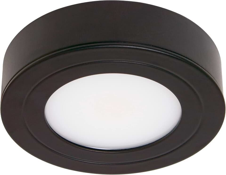 Armacost Lighting PureVue LED Puck Light, Black, 3000K, 233413