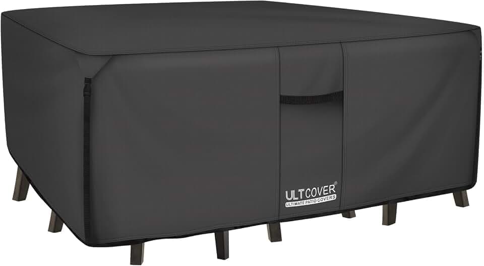 ULTCOVER Waterproof Patio Furniture Cover 88L x 62W in, Black