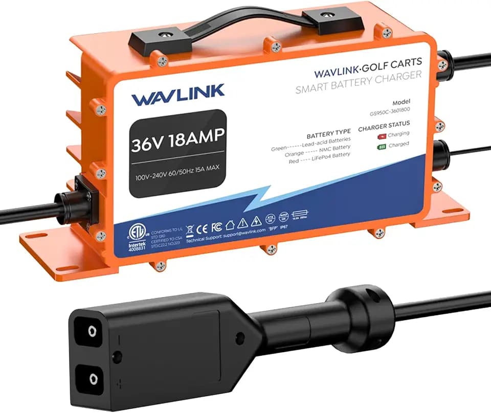 WAVLINK 36V 18A Golf Cart Battery Charger