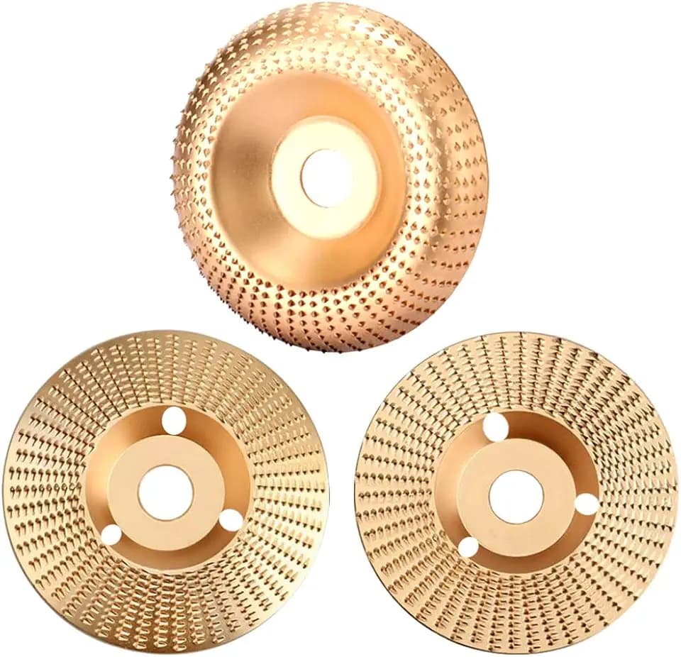 ASNOMY 3tlg. Schleifscheibe Holz, Raspelscheibe (Ø 125 mm x 22.2 mm), Holz Hartmetall Schleifscheibe,Grinding Wheel,Carving Tools WinkelschleiferWinkelschleifer,Sanding Wheel,Winkelschleifscheibe