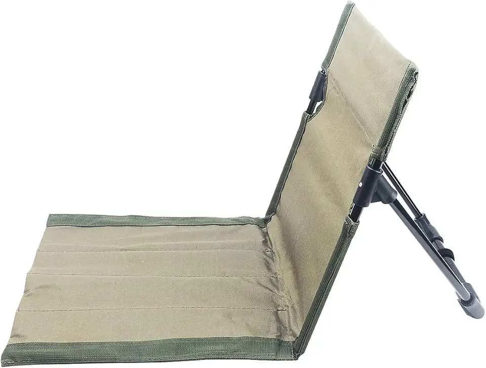 Foldable Camping Backrest,Portable Aluminum Beach Chair(Olive green)