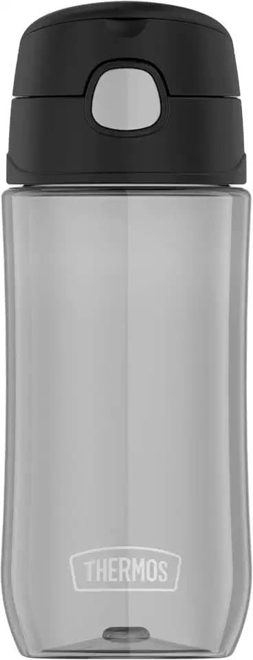 THERMOS FUNTAINER 16oz Plastic Bottle with Spout Lid, Black