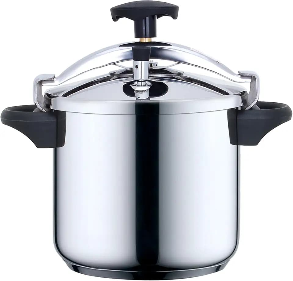 Kitchen Move CLASSIQUE Schnellkochtopf mit Bügel, aus Edelstahl, mit Garkorb, Ø 24 cm, 10 l