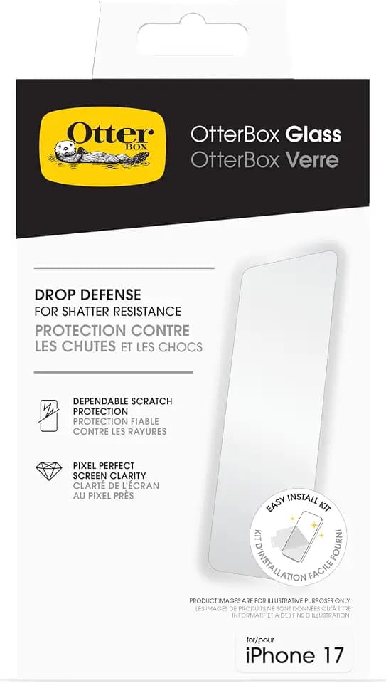 OtterBox iPhone 17 Shatter Resistant Glass Screen Protector