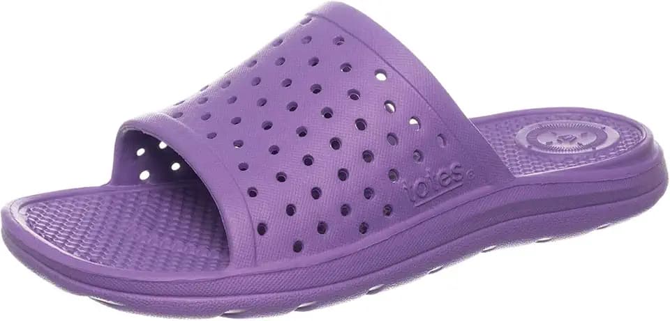 totes Kids' Everywear Lightweight Waterproof Contoured Ara Vented Slide Sandals