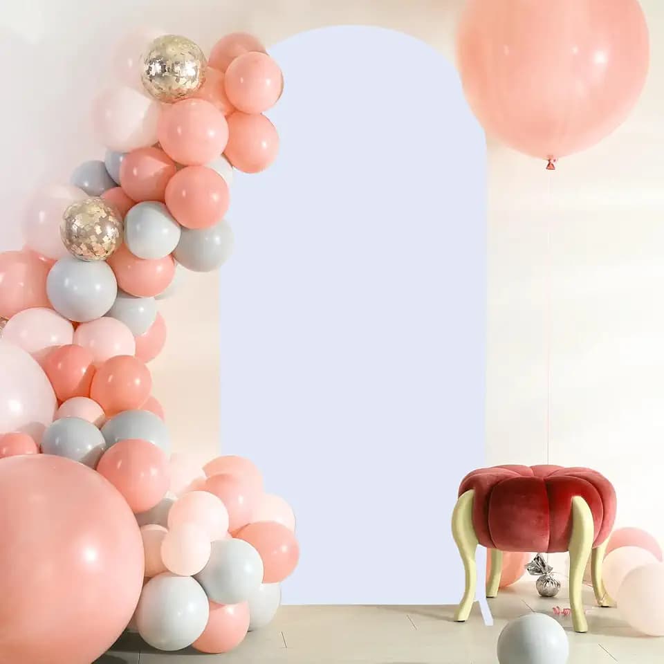 FOTSHARER White Spandex Arch Cover 6FT Wedding Arch Backdrop Fabric for Wedding Bridal Shower Stretchy Fabric Arch Stand Cover Chiara Backdrop Cover Balloon Arch Stand Covers for Banquet Prom Ceremony