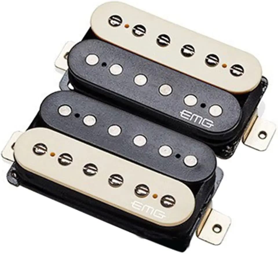 EMG Super 77 Retro Active Electric Guitar Humbucker Pickup Set, Zebra