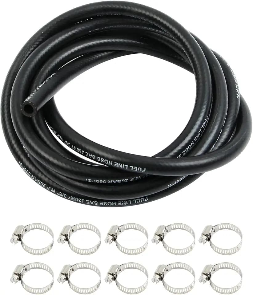3/8" Transmission Cooler Hose with Clamp, SAE J1532 Standards, 10Ft