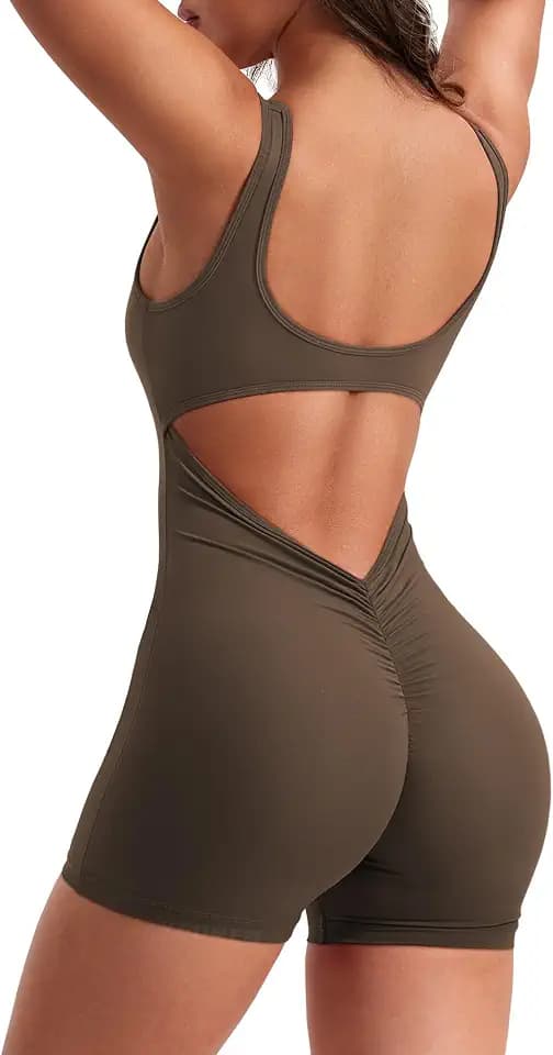 YEOREO CoreFlex Women One Piece Workout Jumpsuits Backless Yoga Romper
