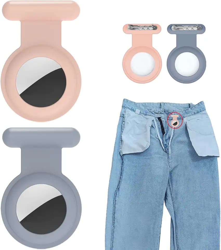 2 Pack for Airtag Holder Case Tracker,Silicone Hidden Kid Holder for Airtag
