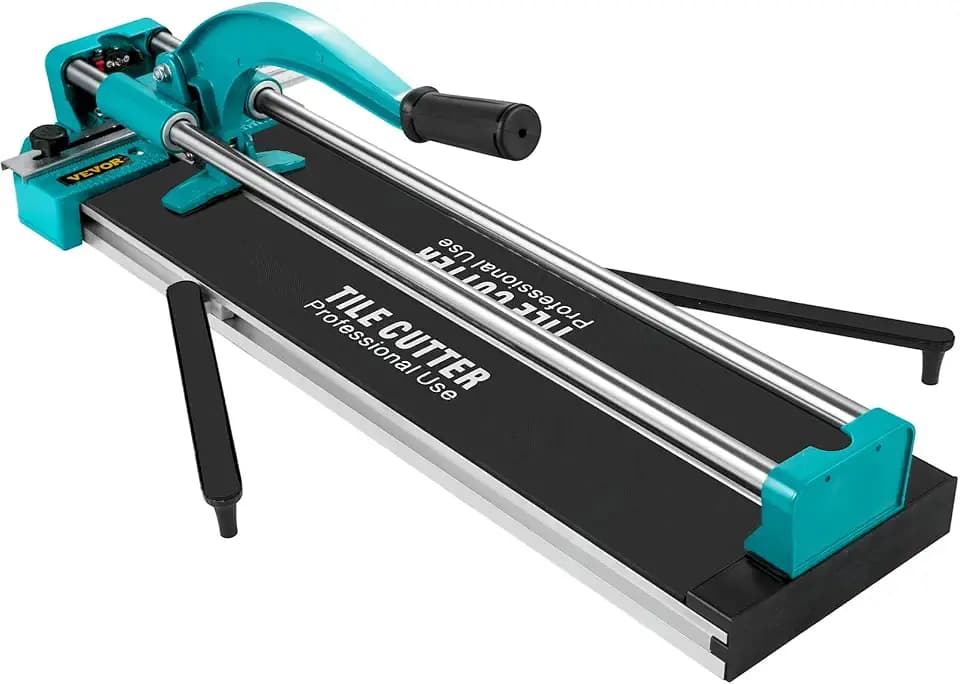 VEVOR Fliesenschneidmaschine 35-600 mm,Fliesen Schneider Doppelspurig Schnittdicke 6-15 mm, Aluminium.