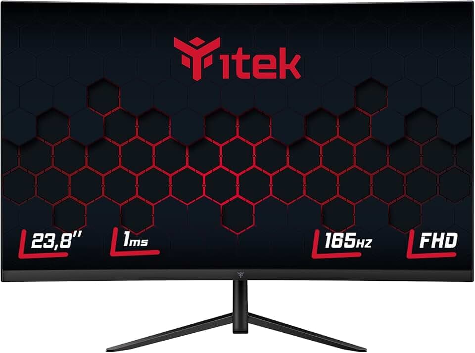 iTek Monitor GGF - 23.8" Flat, FHD 1920x1080, VA, 165Hz, 16:9, 1ms MPRT, HDMI, DP, Speaker, HDR, Adaptive Sync