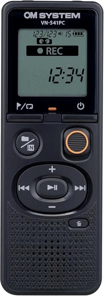 OM SYSTEM VN-541PC Digitales Diktiergerät - One-Touch Aufnahme & USB