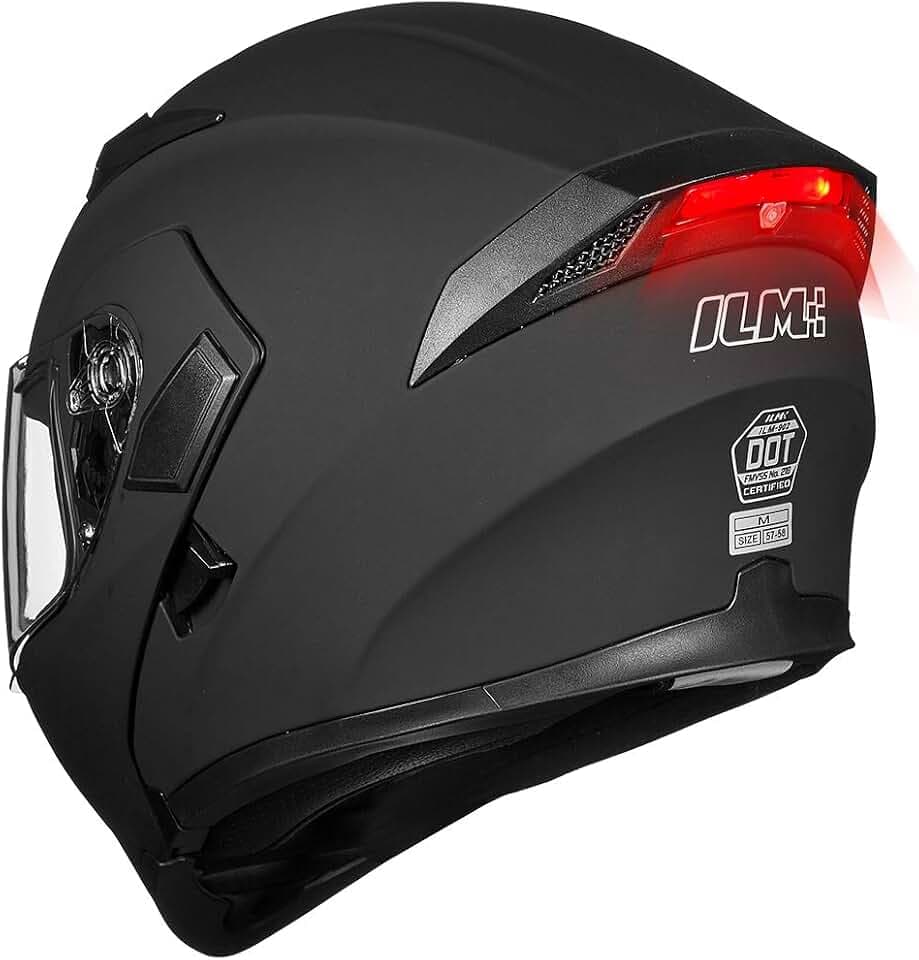 ILM Motorcycle Dual Visor Flip up Modular Full Face Helmet DOT Model 902/902L