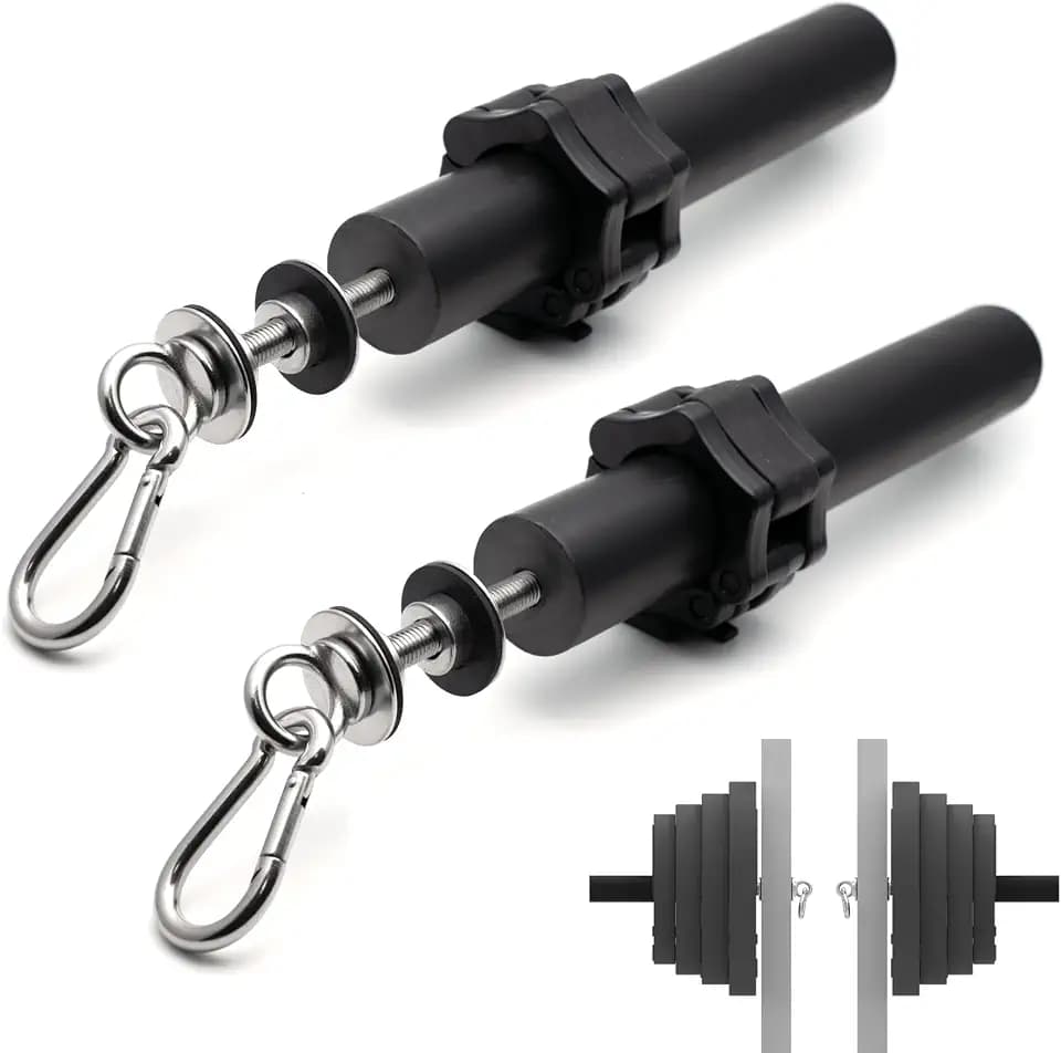 Weight Plate Holder Power Rack Attachment 2 inch Olympic Plates - Dual-Purpose Olympic Plate Storage & Resistance Band Hook for 2x2 3x3 2x3 Power Racks