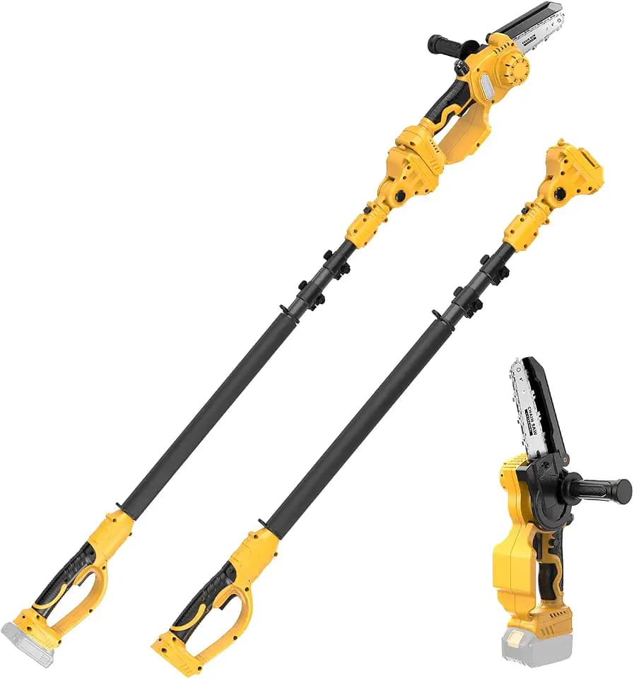 2 IN 1 Cordless Pole Saw Compatible with Dewalt 20V Battery(No Battery)