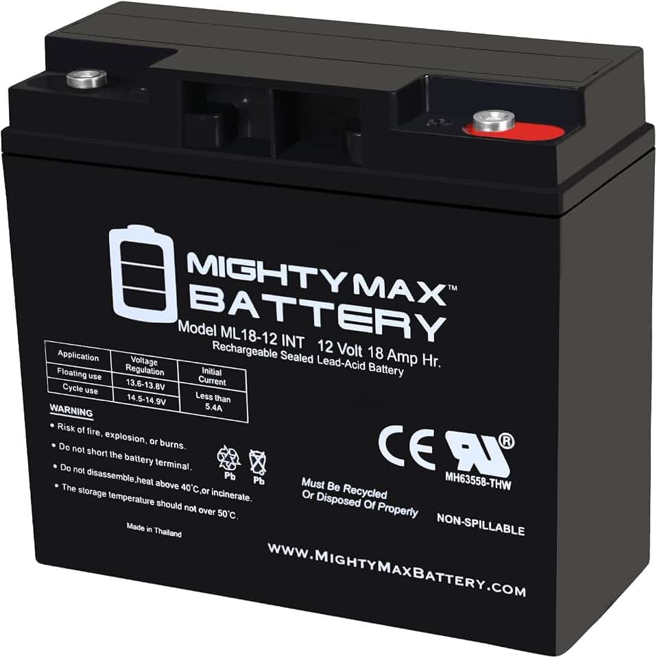 Mighty Max Battery 12V 18AH SLA Internal Thread Battery for Jump N Carry JNC105